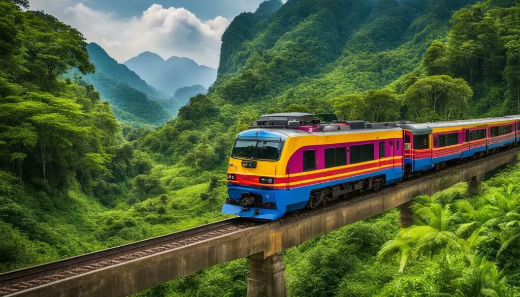 train travel in northern Thailand
