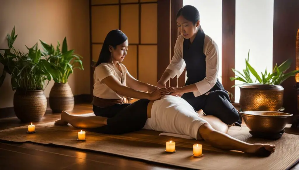 Traditional Thai massage therapy in Chiang Mai