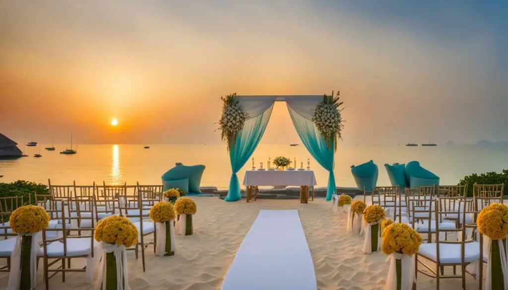 beachfront wedding venue at Andaz Pattaya Resort