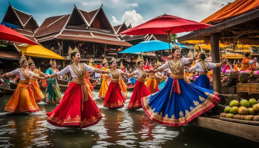 cultural performances at Pattaya Floating Market