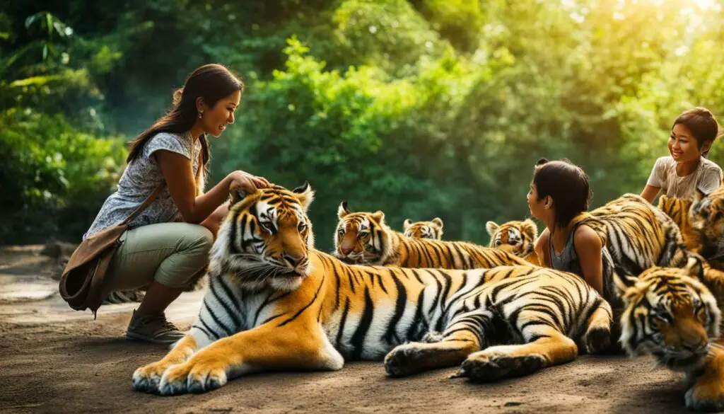 feeding tigers in chiang mai