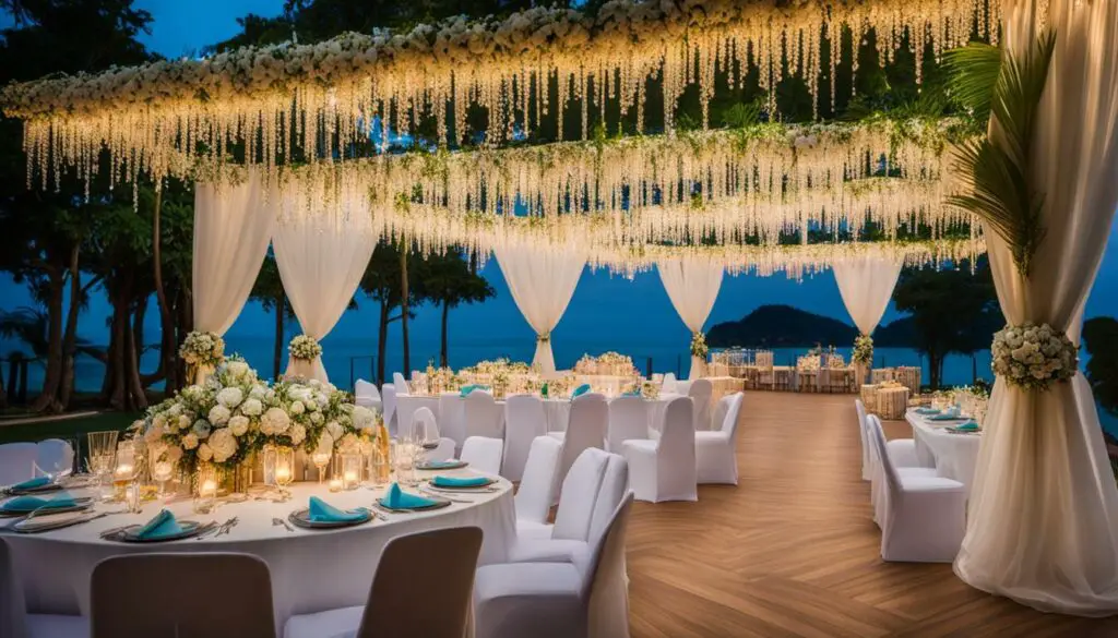 luxurious wedding setup at Golden Tulip Pattaya Beach Resort