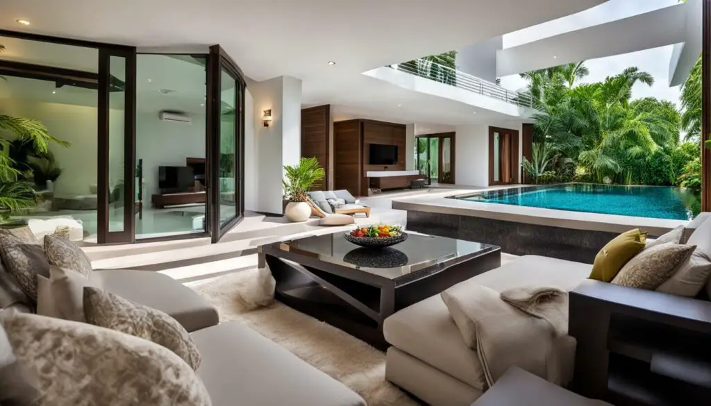 luxury pool villa