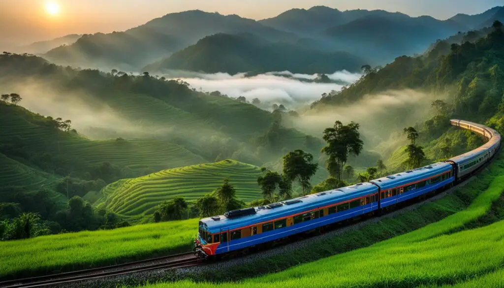 train journey Thailand